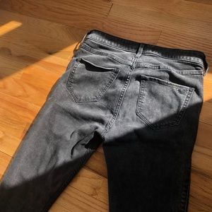 Acid wash hollister jeans with zipper detail